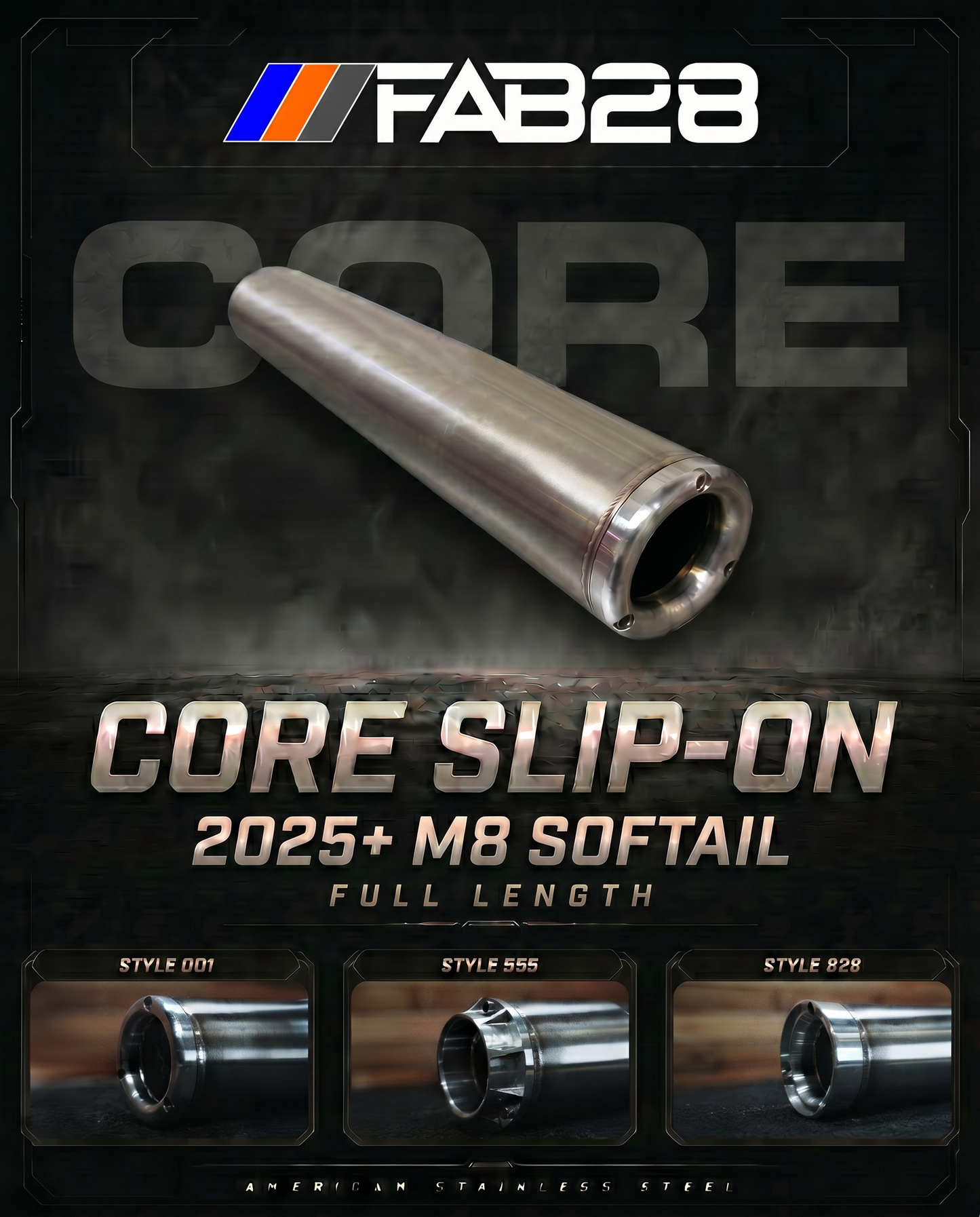 CORE - M8 Softail 2025+ Slip-On - Full Length