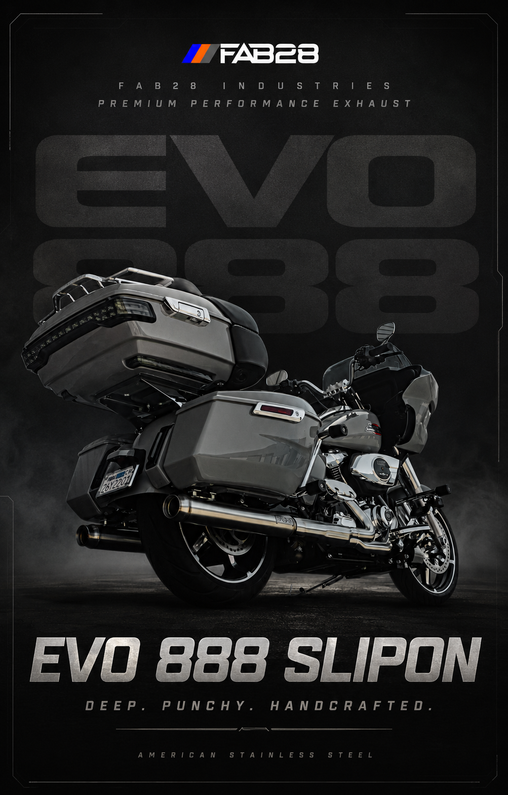M8 Bagger Dual Slip-On