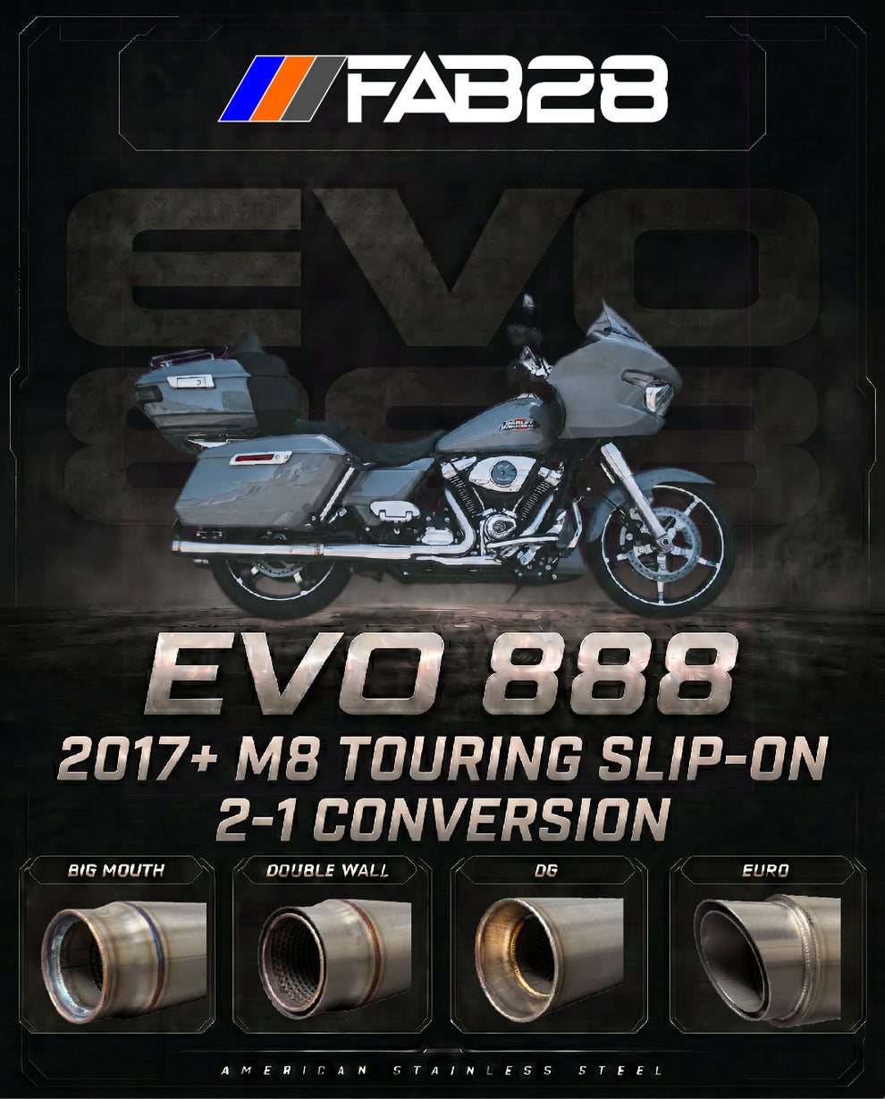Fab28 Industries - Harley Davidson M8 Bagger Aftermarket Exhaust ...